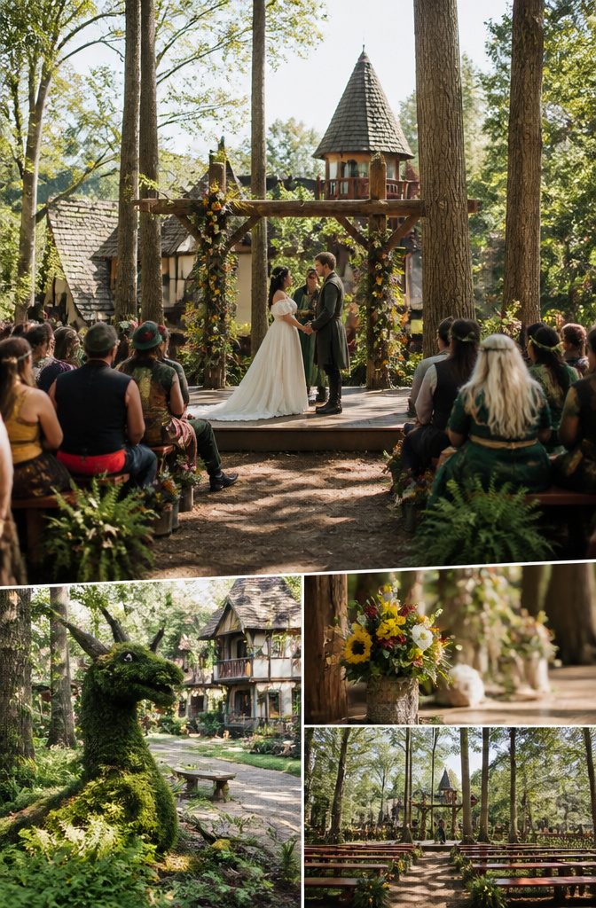 Forest Wedding Ceremony Venues and Sites in Minnesota 4 Outdoor wedding sites at the Minnesota Renaissance Festival.